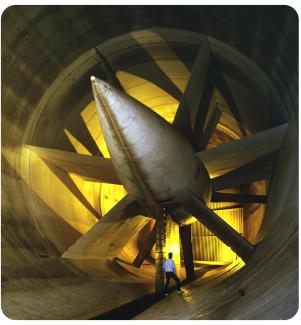 wind tunnel birds eye view